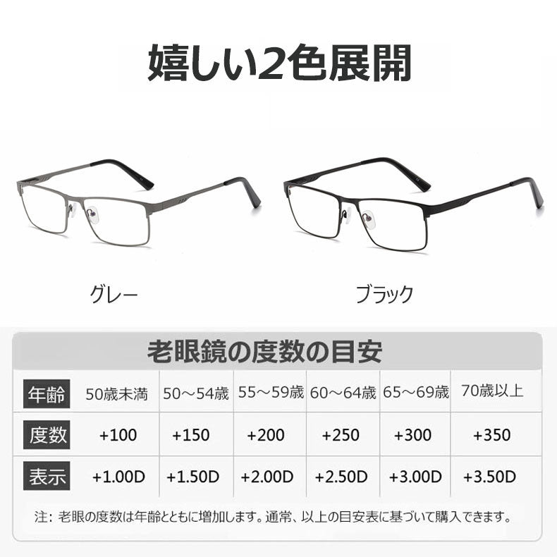 Eterlens  スクエアフレーム老眼鏡