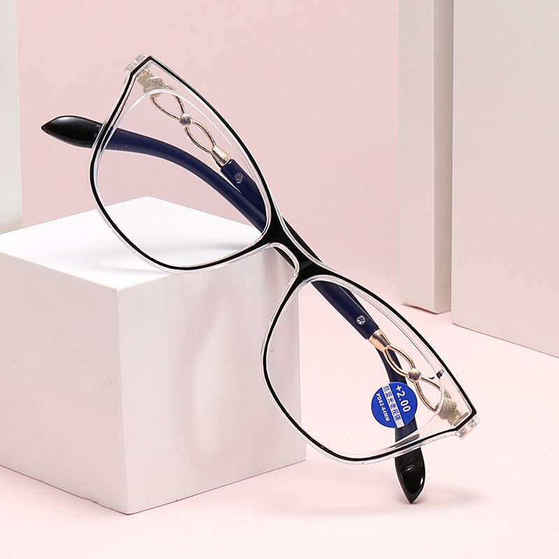 FULL FRAME RESIN METAL ANTI-BLUE LIGHT READING GLASSES