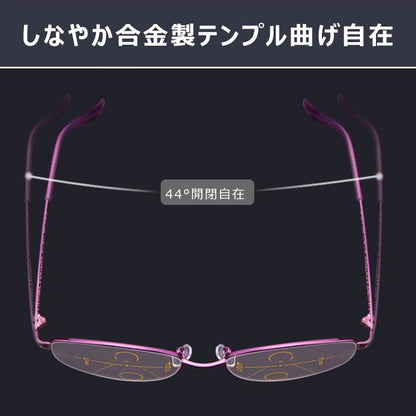 ブルーライトカット累進多焦点老眼鏡 遠近両用&快適な装着感で、様々なシーンに大活躍