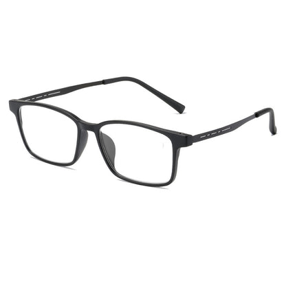 USOPTIGAZE Classic Frame Aluminum-Magnesium Lightweight Multifocal Color-Changing Alloy READING GLASSES