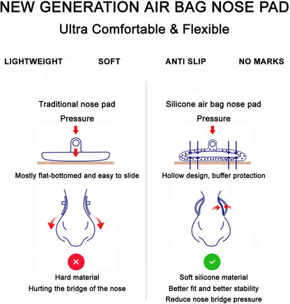 Almohadillas nasales de aire para anteojos