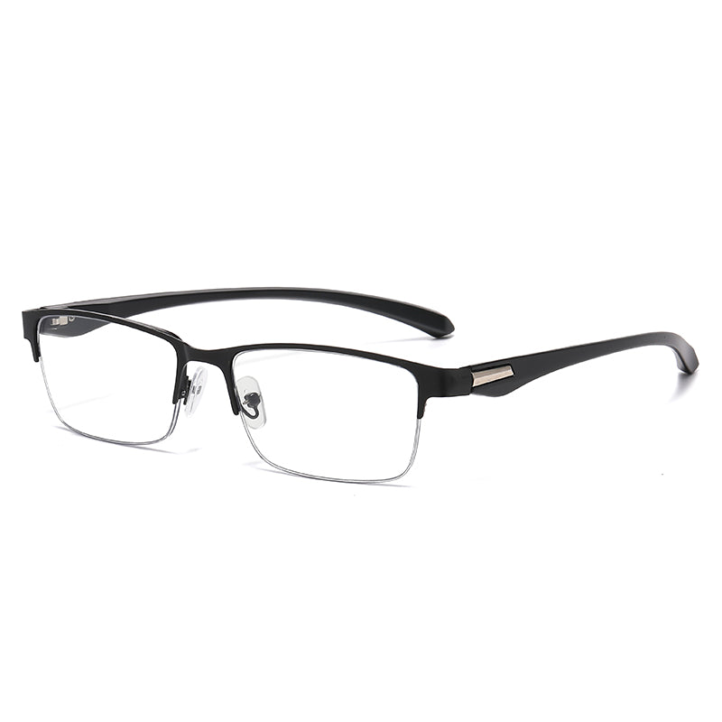 USOPTIGAZE BUSINESS CLASSIC HALF-FRAME SMART COLOR-CHANGING MULTIFOCAL READING GLASSES