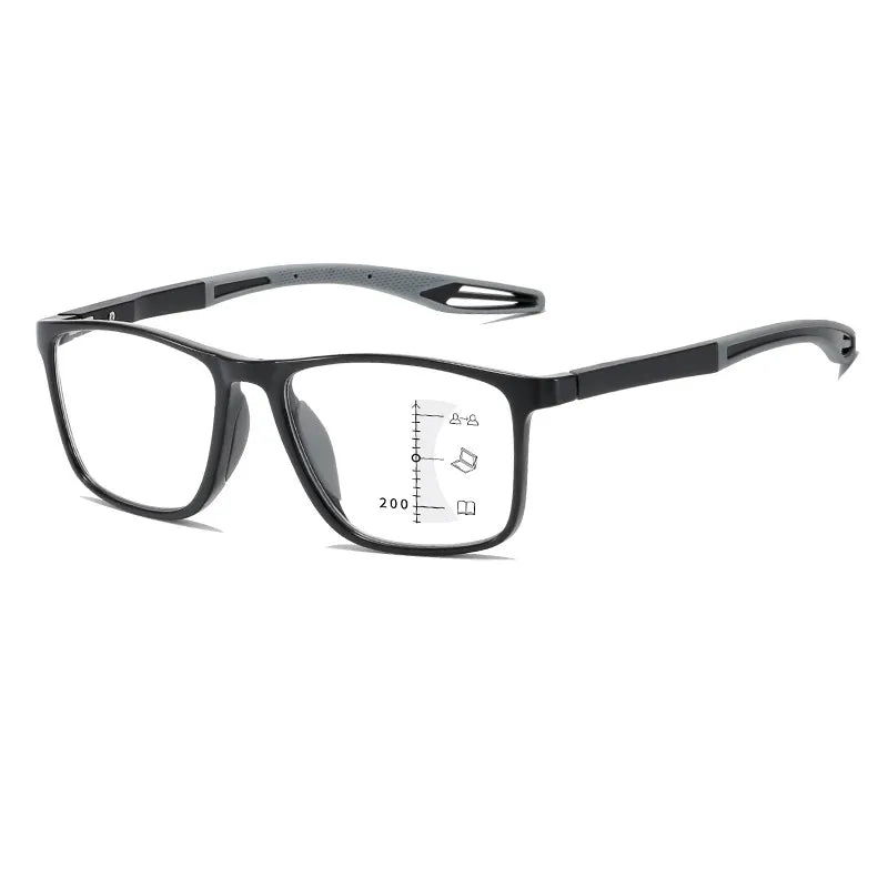 #9255 USOPTIGAZE SPORTS TR SQUARE FRAME ULTRA-LIGHT ANTI-BLUE LIGHT READING GLASSES