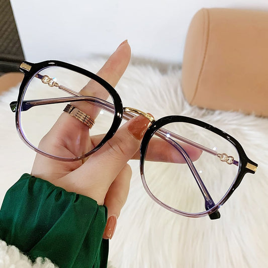 GAFAS DE LECTURA ANTI-LUZ AZUL CON MARCO GRANDE Y DEGRADADO DE MODA PARA MUJERES