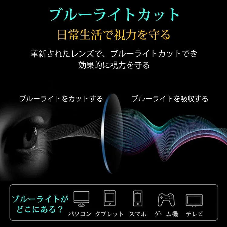 Usoptigaze ブルーライトカット遠近両用老眼鏡