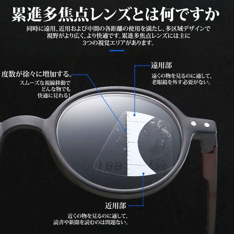 Eterlens  遠近両用ブルーライトカット累進多焦点老眼鏡