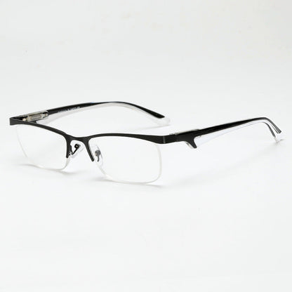 HALF FRAME METAL RETRO ANTI-BLUE LIGHT READING GLASSES