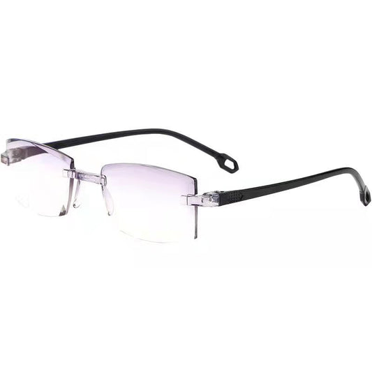 USOPTIGAZE BUSINESS ULTRA-LIGHT FRAMELESS DIAMOND-CUT SMART ZOOM READING GLASSES