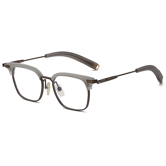 USOPTIGAZE RETRO BUSINESS HALF FRAME PURE TITANIUM BUSINESS READING GLASSES