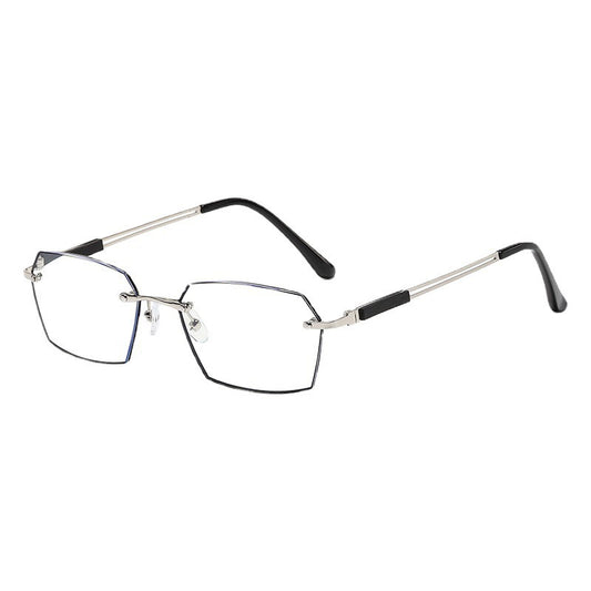 USOPTIGAZE FRAMELESS CUT-EDGE ANTI-BLUE LIGHT COLOR BUSINESS CHANGING GLASSES