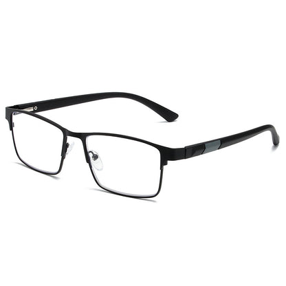 USOPTIGAZE BUSINESS METAL FASHION FULL FRAME SPRING READING PRESBYOPIC GLASSES