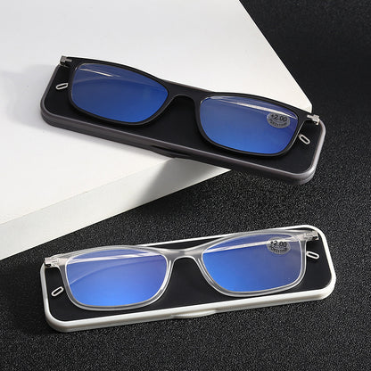 USOPTIGAZE BUSINESS FASHIONABLE METAL PAPER ULTRA-LIGHT ANTI-BLUE LIGHT READING GLASSES