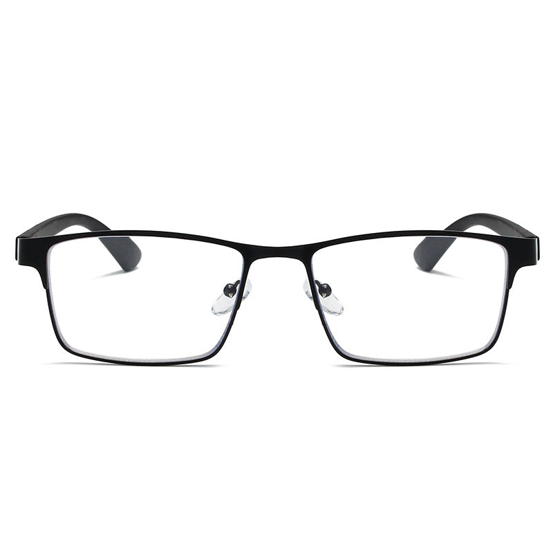 USOPTIGAZE BUSINESS METAL FASHION FULL FRAME SPRING READING PRESBYOPIC GLASSES