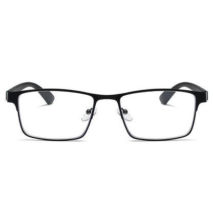 USOPTIGAZE BUSINESS METAL FASHION FULL FRAME SPRING READING PRESBYOPIC GLASSES