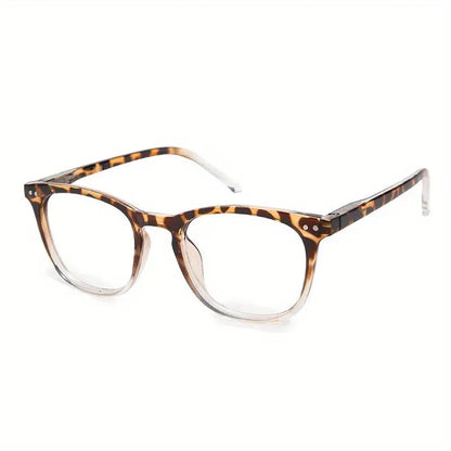 WOMEN'S FASHION LARGE FRAME LEOPARD PRINT ANTI-BLUE LIGHT READING GLASSES