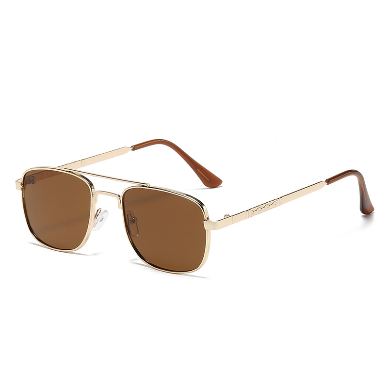 FASHIONABLE AND SIMPLE SQUARE METAL SUNGLASSES