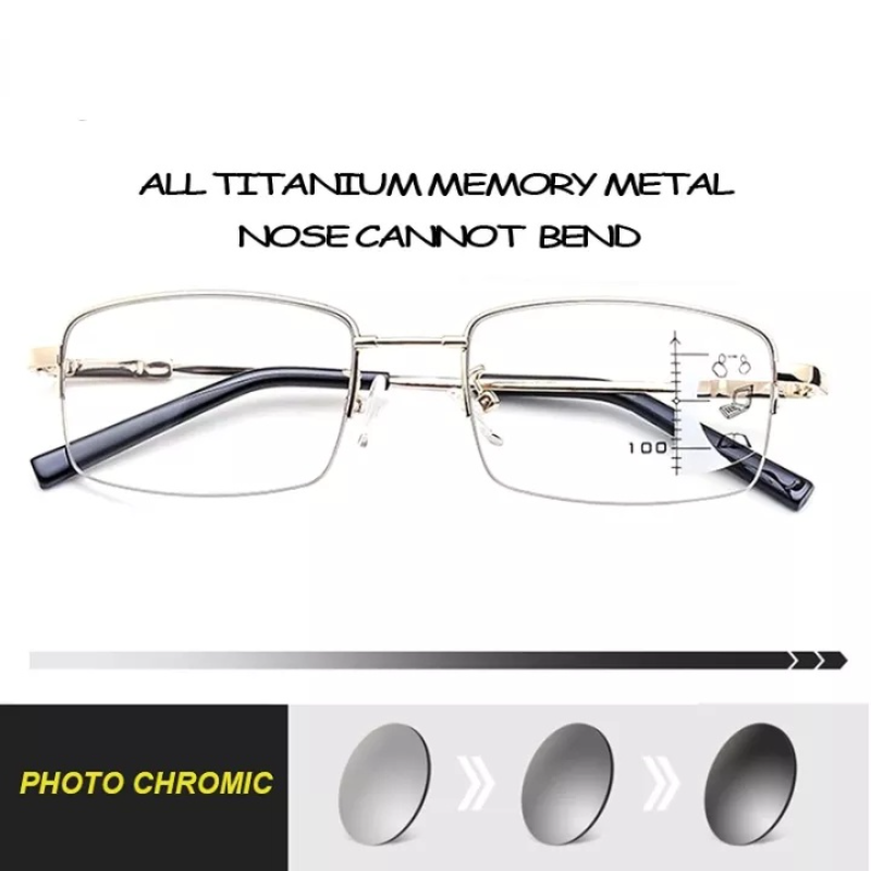 MULTI-FOKUS MEMORY TITANRAHMEN ANTI-BLAULICHT-BRILLE