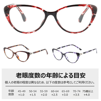 Eterlens  ファッショナブルなキャッツアイ老眼鏡