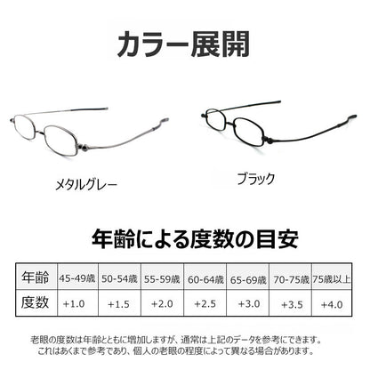 Eterlens ミニマリストスタイル超薄型折りたたみ式老眼鏡-m