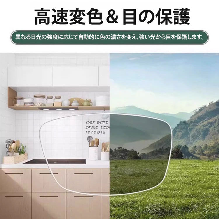 Eterlens ブルーライト対策スマート光感変色老眼鏡