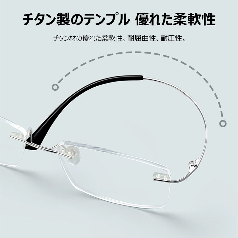 Eterlens  チタン製フレームレスブルーライトカット老眼鏡