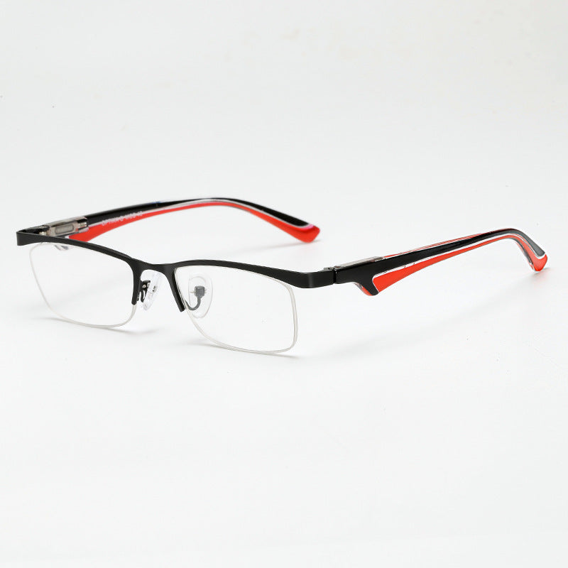 HALF FRAME METAL RETRO ANTI-BLUE LIGHT READING GLASSES