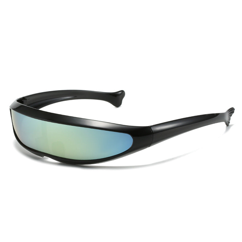 FUTURISTISCHE STYLIST-SONNENBRILLE FÜR HERREN AUS EINTEILIGEM PC MIT 100 % UV-SCHUTZ 