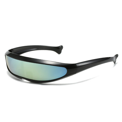 FUTURISTISCHE STYLIST-SONNENBRILLE FÜR HERREN AUS EINTEILIGEM PC MIT 100 % UV-SCHUTZ 