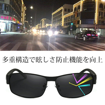 Eterlens【昼夜兼用偏光サングラス】昼夜兼用、変色、調光、アウトドア、偏光、運転、ダングラス、目を守る、アクセサリー、紫外線ガット