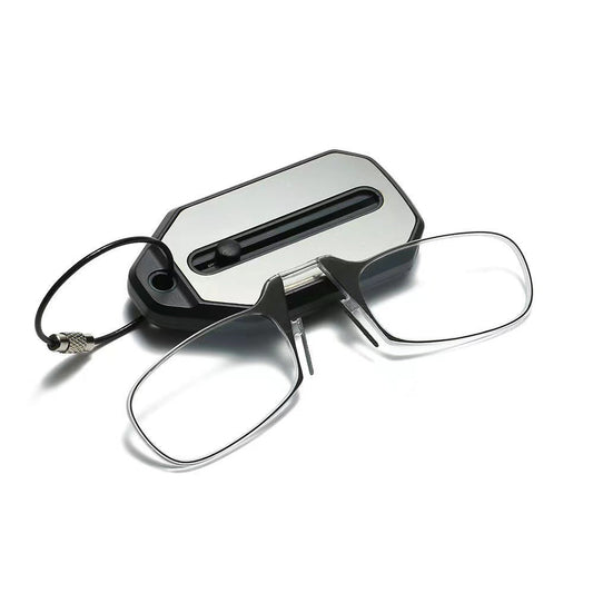 ULTRA-LIGHT AND PORTABLE KEYCHAIN PINCE-NEZ READING GLASSES