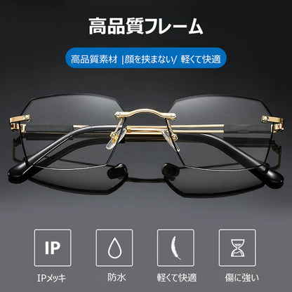 Eterlens リムレスブルーライトカット老眼鏡