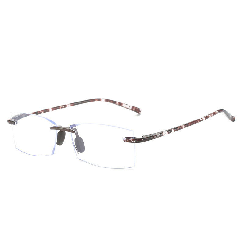 MODISCHE HD RAHMENLOSE QUADRATISCHE ANTI-BLAULICHT-LESEBRILLE