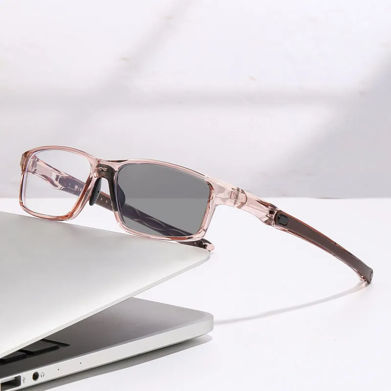 #5331 USOPTIGAZE MEN'S RETRO SQUARE FRAME SPORTS NON-SLIP CASUAL ANTI-BLUE LIGHT READING GLASSES