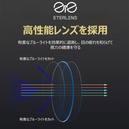 Eterlens 女性用ブルーライトカット多焦点老眼鏡