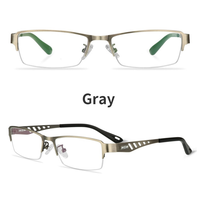 COLOR-CHANGING BUSINESS ALUMINUM ALLOY MYOPIA GLASSES