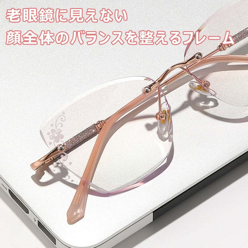 Eterlens リムレス・ブルーライトカット老眼鏡