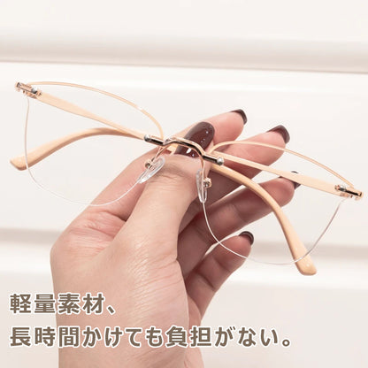 Eterlens リムレスブルーライトカット老眼鏡