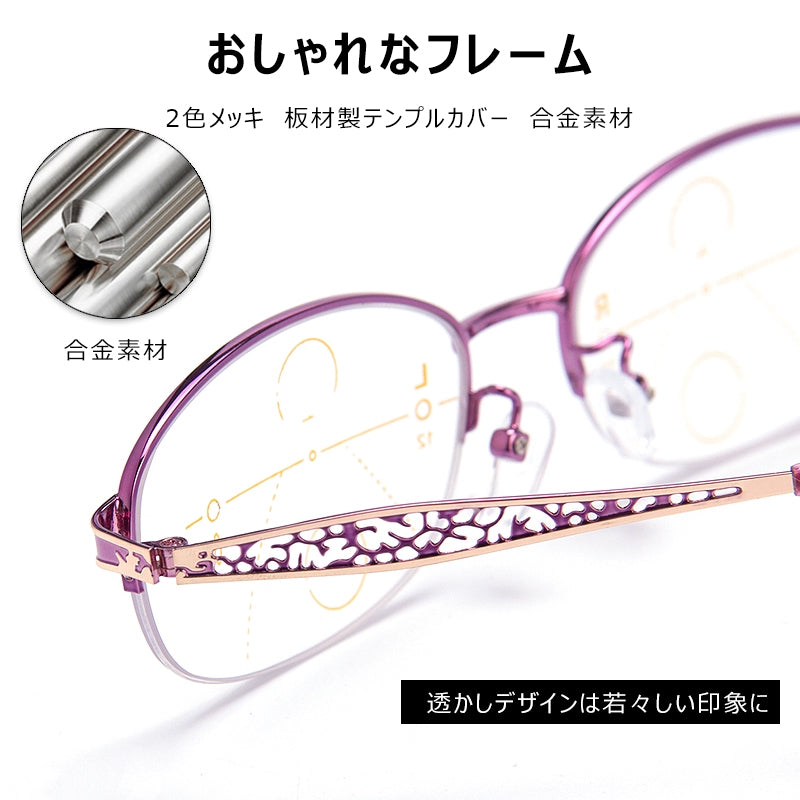 Eterlens ブルーライトカット累進多焦点老眼鏡 遠近両用&快適な装着感で、様々なシーンに大活躍