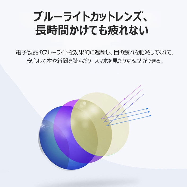 Eterlens レトロ風ブルーライトカット老眼鏡、軽量で耐久性抜群、目に優しい、読書時にぴったり