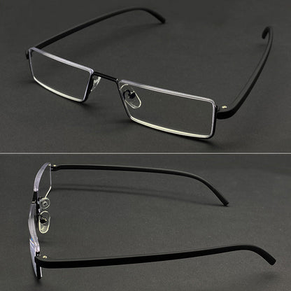 Blaulicht-Lesebrille, quadratische Metallbrille