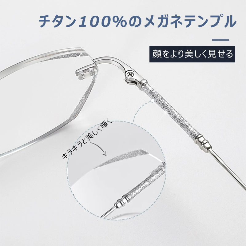 Eterlens リムレスブルーライトカット老眼鏡