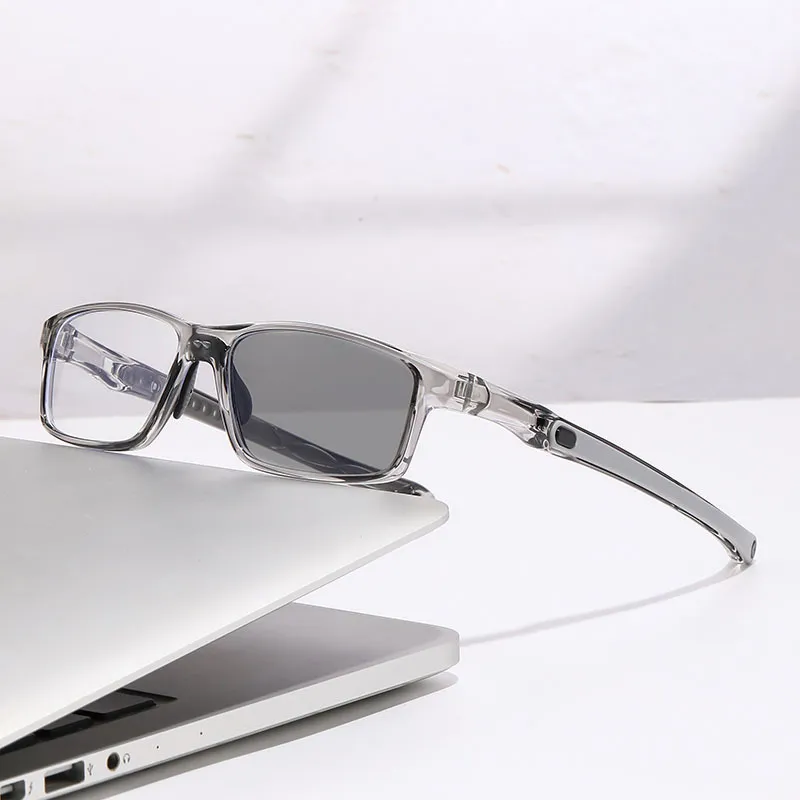 #5331 USOPTIGAZE MEN'S RETRO SQUARE FRAME SPORTS NON-SLIP CASUAL ANTI-BLUE LIGHT READING GLASSES