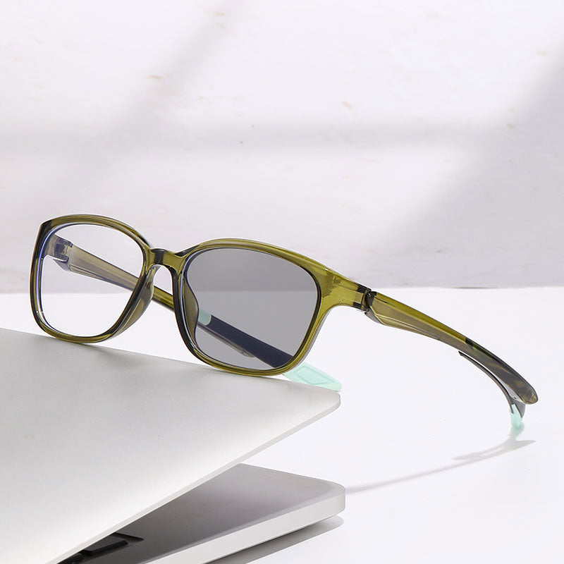 【USOPTIGAZE】SPORT FASHIONABLE LARGE SQUARE FRAME WITH DETACHABLE PHOTOCHROMIC MULTIFOCAL LENSES