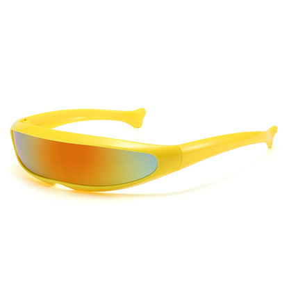 FUTURISTISCHE STYLIST-SONNENBRILLE FÜR HERREN AUS EINTEILIGEM PC MIT 100 % UV-SCHUTZ 