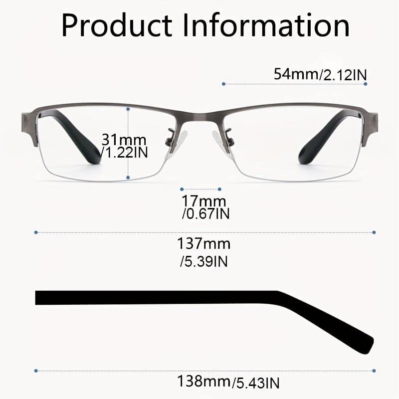 FARBWECHSELNDE BUSINESS-BRILLE AUS ALUMINIUMLEGIERUNG FÜR MYOPIE