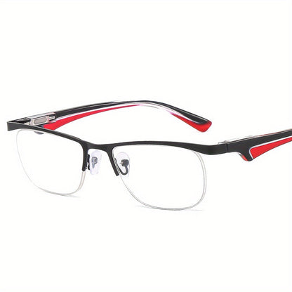 HALF FRAME METAL RETRO ANTI-BLUE LIGHT READING GLASSES