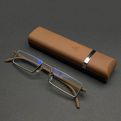 BLUE LIGHT READING GLASSES METAL SQUARE GLASSES