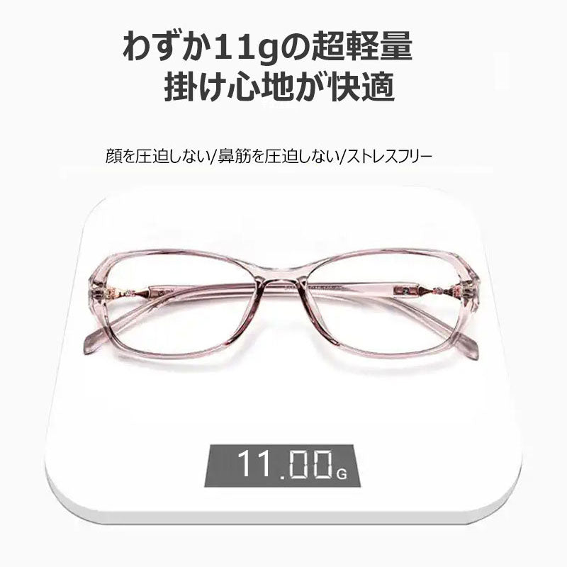 Eterlens エレガントで透明なブルーライトカット老眼鏡 | おしゃれさんに欠かせない/ビジネス | カジュアルに活躍