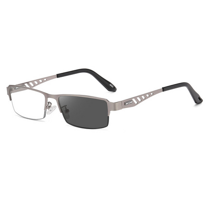 #0018【Spring Glow-Up】Pure Titanium Frameless TR Material Business Intelligent Color Changing Reading Glasses